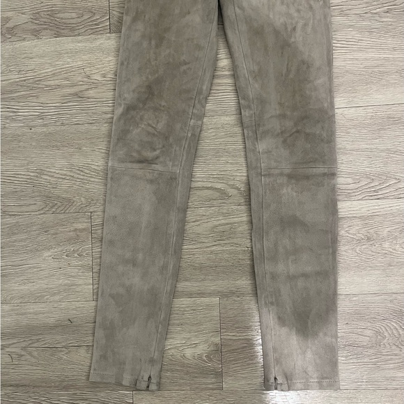 Linea Pelle Taupe Suede Leggings Small - Picture 6 of 9